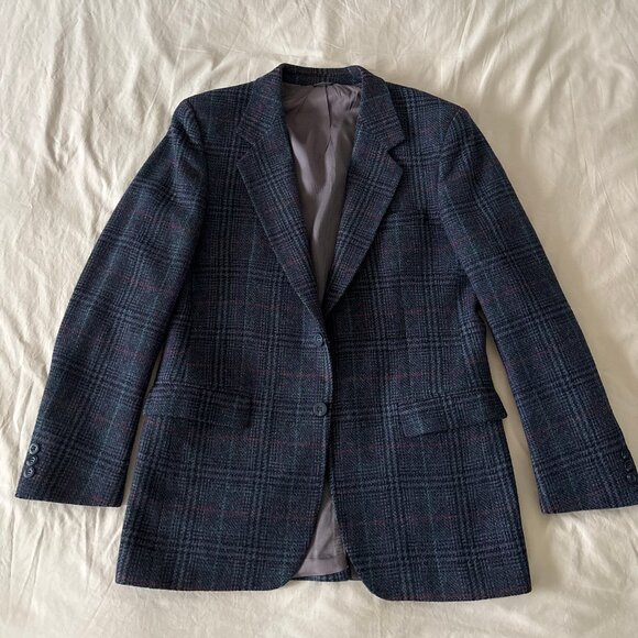 Tweed Sport Coat/Blazer in Multicolor Plaid - Made in Canada - Picture 1 of 10